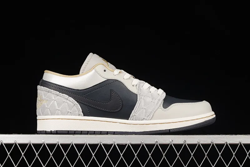 All categories Air Jordan Jordan series basketball shoes Air Jordan 1 Low G version pure original Air Jordan 1 Low AJ1 Joe 1 black and gray satin sports culture basketball shoes DV1762-001
